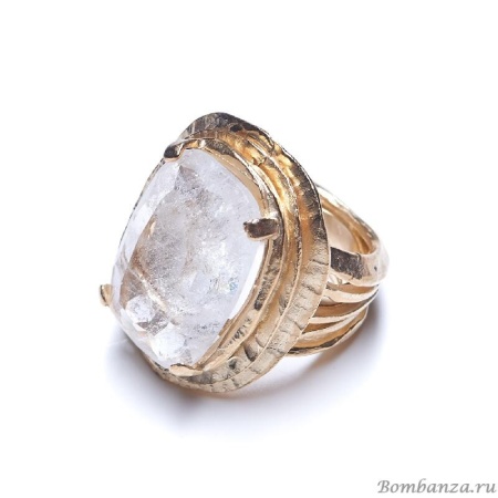 Кольцо Estrosia, золот., с кристаллом, ES-ANG33-4A хрустальный, 17,5