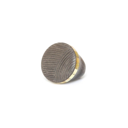 Кольцо Nature Bijoux, Eclipse, из эбенового дерева с перламутром, NB25.2-19-25822 серый, 17,5