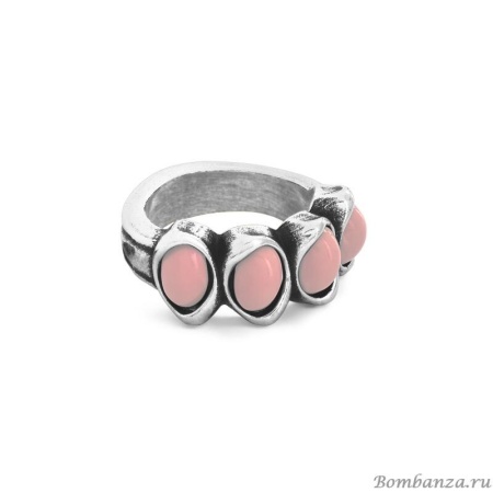 Кольцо Ciclon, Eka, с муранским стеклом, CN-201503 (16,5, розовый)