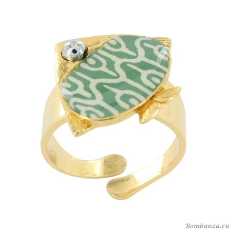 Кольцо TARATATA, Sushi, разъемное, со смолой и бусинами, TT-T25-06405-20T голубой