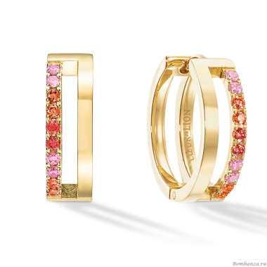 Серьги Coeur de Lion, Red-Gold, 0136/21-0316