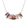 Колье TARATATA, Romans, с цветной смолой и золотой краской, TT-H25-01102-10M серебристый Колье TARATATA, Romans, с цветной смолой и золотой краской, TT-H25-01102-10M серебристый