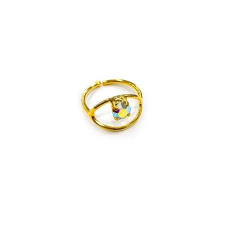Кольцо Catherine Bijoux, Starlight, разъемное, с кристаллом, CB25.1-5403DG хрустальный