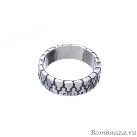 Кольцо Ciclon, Cremallera, металл, CN-22M501 серебристый, 20,5