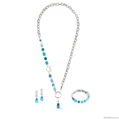 Колье Coeur de Lion, Blue-Turquoise, 4712/10-0706 Колье Coeur de Lion, Blue-Turquoise, 4712/10-0706