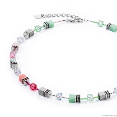 Колье Coeur de Lion, Green-Pink, 4023/10-0504 Колье Coeur de Lion, Green-Pink, 4023/10-0504