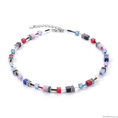 Колье Coeur de Lion, Red-blue-lilac, 2838/10-0330 Колье Coeur de Lion, Red-blue-lilac, 2838/10-0330