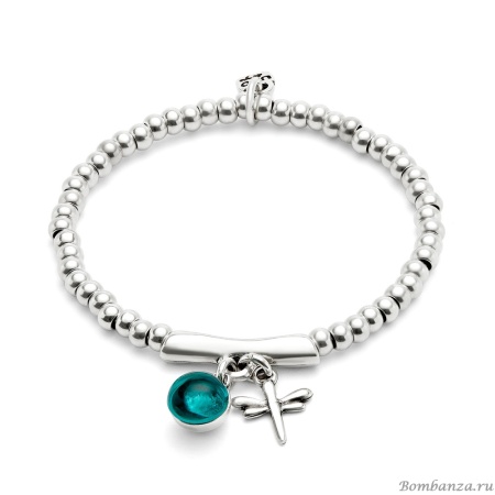 Браслет UNOde50 Ser Fascinante с зеленым муранским стеклом, с серебром PUL2535VRDMTL0L