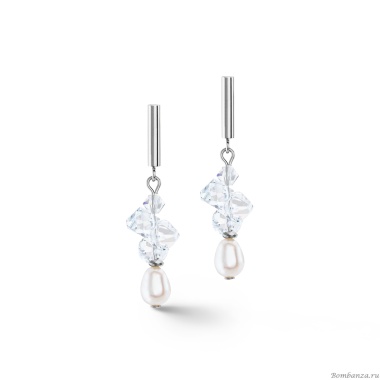 Серьги Coeur de Lion, White-Silver, 1124/21-1417 Серьги Coeur de Lion, White-Silver, 1124/21-1417