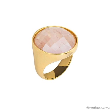 Кольцо Possebon,  quartz rose 18.5 мм