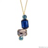 Колье Catherine Bijoux, Crystal diva, с кристаллами, CB25.1-5283AG синий