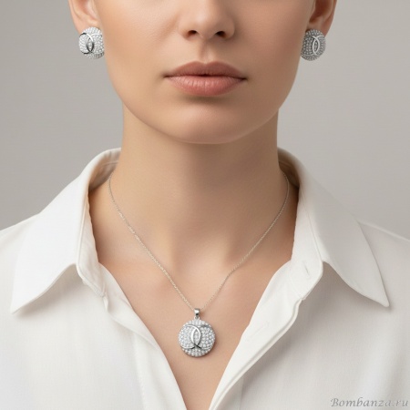 Комплект Fiore Luna, колье+серьги, SG208408E-002 S