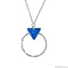 Колье Catherine Bijoux, The three sides of the triangle, с кристаллом, CB25.1-5307AS синий