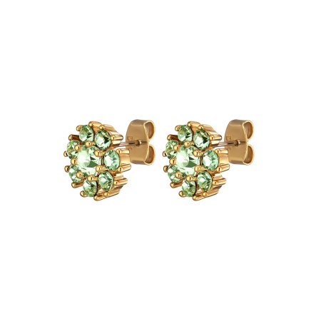 Серьги Dyrberg Kern, CARNEA SG LIGHT GREEN / CRYSTAL, 460074