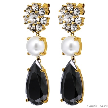 Серьги Dyrberg Kern, MISIA SG BLACK / CRYSTAL, 470094 Серьги Dyrberg Kern, MISIA SG BLACK / CRYSTAL, 470094