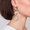 Серьги Moon Paris, Ringo, с подвесками-кольцами, MR-21.11-271 серебристый Серьги Moon Paris, Ringo, с подвесками-кольцами, MR-21.11-271 серебристый