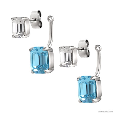 Серьги Dyrberg Kern, TETI SS AQUA / CRYSTAL, 460007 Серьги Dyrberg Kern, TETI SS AQUA / CRYSTAL, 460007