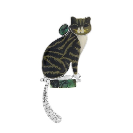 Брошь TARATATA, Tabby, смола, золотая краска, цоизит, TT-H25-05205-102 черный