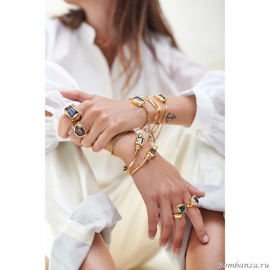 Кольцо Thot Gioielli, незамкнутое, с рейнстоуном, TG25.1-AN20V синий