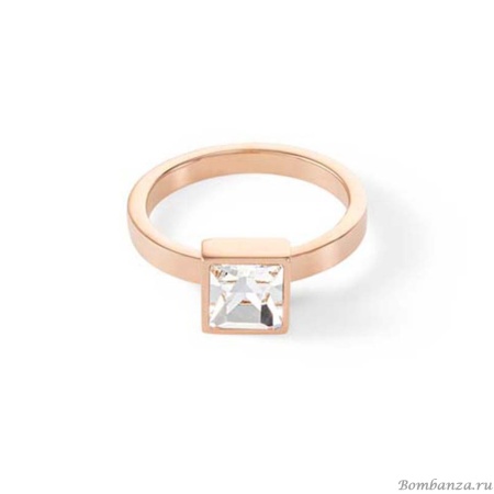 Кольцо Coeur de Lion, Brilliant Square Rose Gold, 0500/40-1822 56