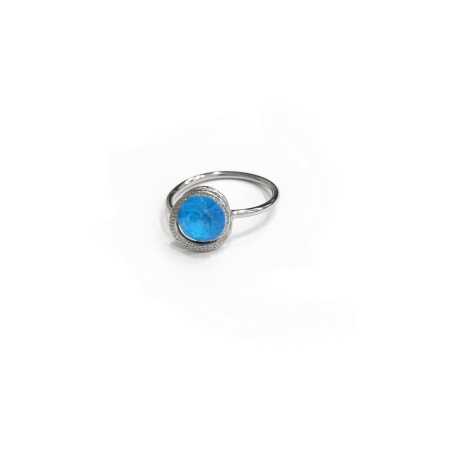 Кольцо Catherine Bijoux, Half moon, разъемное, с кристаллом, CB25.1-5355DS голубой
