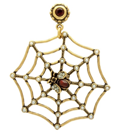 Серьги Alcozer & J, Classic, паук и паутина, OP4688C - паутина