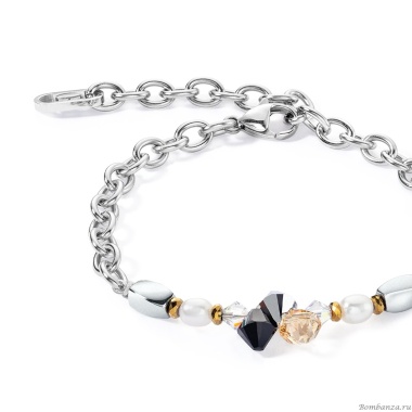 Браслет Coeur de Lion, Black-Crystal, 1134/30-1318. Германия