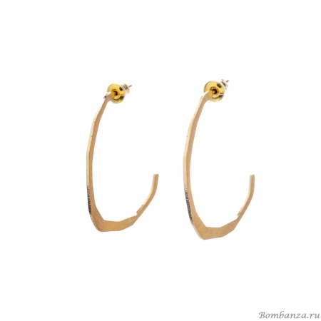 Серьги Dansk Copenhagen, Elysian, полукольца, DNSK25.1-3C2501009 золотистый