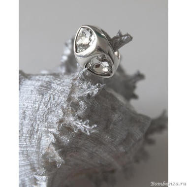 Кольцо Ciclon, Majestic, с кристаллами, CN-251500 хрустальный, 17