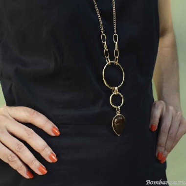 Колье Fiore Luna, COFFE AGATE