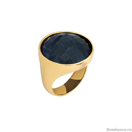 Кольцо Possebon, pearl black agate 16.5 мм