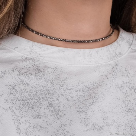 Колье Moon Paris, Ringo Queen, гривна, с кристаллами, MRQ-24.05-026 черный