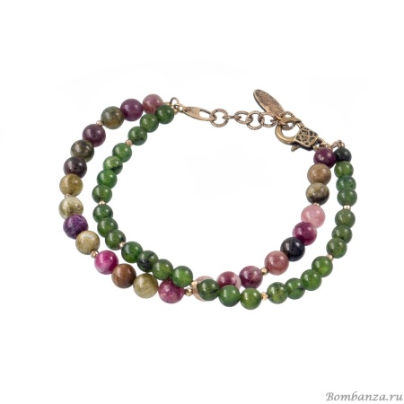 Браслет Lanzerotti, Elisir, с гематитом, жадом и турмалином, LZ-25.10-328 зеленый