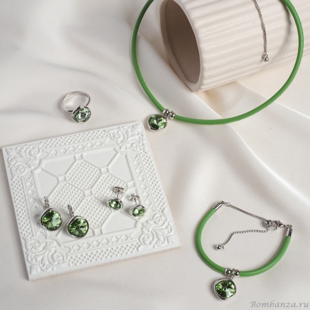 Пусеты Fiore Luna, Peridot