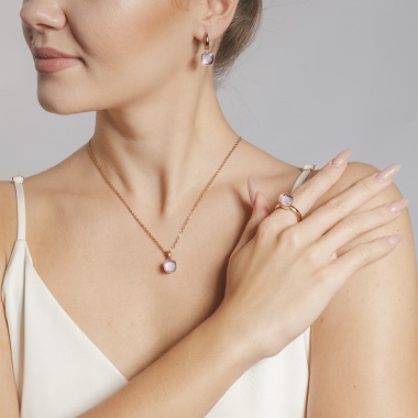 Кольцо Qudo, Firenze light rose 16 мм 610277 R/RG Кольцо Qudo, Firenze light rose 16 мм 610277 R/RG