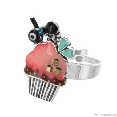 Кольцо TARATATA, Chapardeuse, разъемное, со смолой, бусинами и нитью, TT-H24-07414-105 розовый