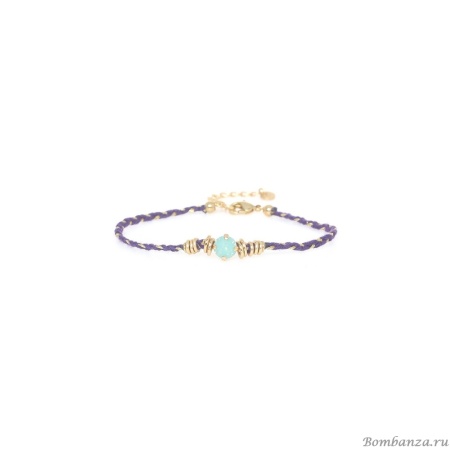 Браслет Franck Herval, Celinda, с кристаллом Swarovski, текстиль, FH25.2-13-73042 фиолетовый