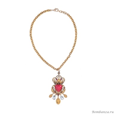 Колье Celeste G, смальта, кристаллы Swarovski, хрусталь, CS24.2-2010 розовый