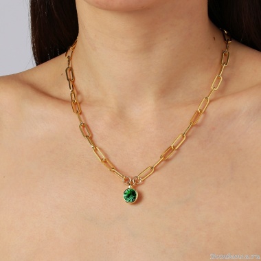 Колье Dyrberg Kern, LISANNA SG EMERALD GREEN, 450088 Колье Dyrberg Kern, LISANNA SG EMERALD GREEN, 450088