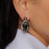 Серьги Qudo, TIVOLA UNICA big (S/P) Black diamond 2,65cm, 332039 Серьги Qudo, TIVOLA UNICA big (S/P) Black diamond 2,65cm, 332039
