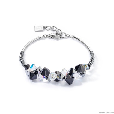 Браслет Coeur de Lion, Black-Crystal, 4640/30-1318. Германия