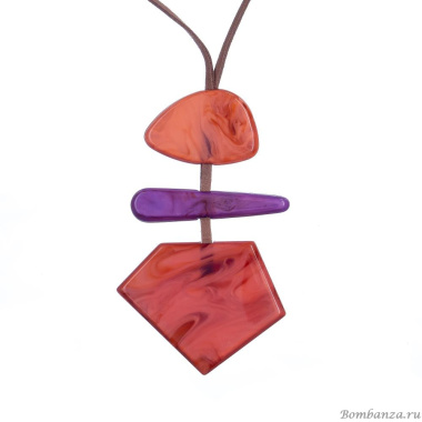 Колье Laguna, Sonata, с подвеской из смолы, LF-52757 розовый