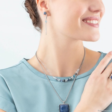 Серьги Coeur de Lion, Blue-Silver, 1200/21-0717 Серьги Coeur de Lion, Blue-Silver, 1200/21-0717
