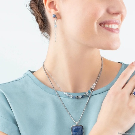 Серьги Coeur de Lion, Blue-Silver, 1200/21-0717 Серьги Coeur de Lion, Blue-Silver, 1200/21-0717. Германия