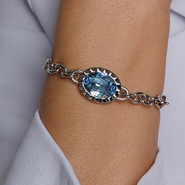 Браслет Qudo, TIVOLA UNICA big (S/P) Aquamarine, 189527 Браслет Qudo, TIVOLA UNICA big (S/P) Aquamarine, 189527