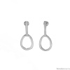 Серьги Dansk Copenhagen, Elysian, с овалом, DNSK25.1-3C2501014 серебристый