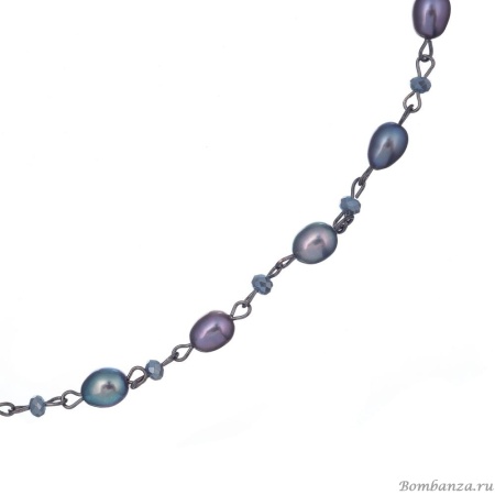 Колье Lanzerotti, Draghi, с жемчугом и кристаллами, LZ-23.12-443 серый