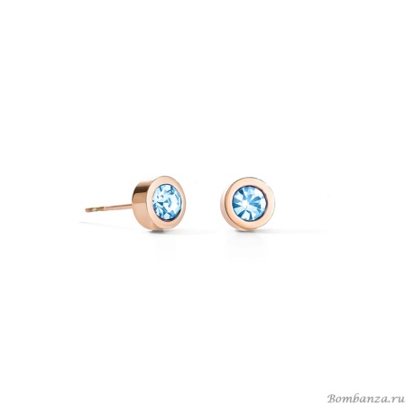 Серьги Coeur de Lion, Light Blue-Gold, 0227/21-0755. Германия