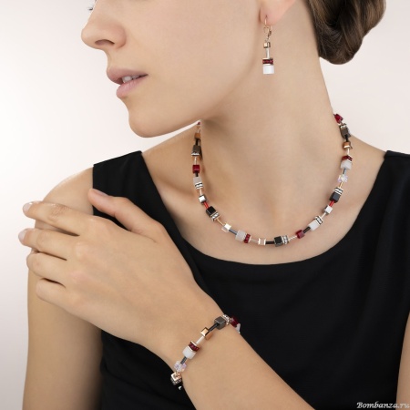 Браслет Coeur de Lion, White&Red Swarovski 4013/30-0300. Германия