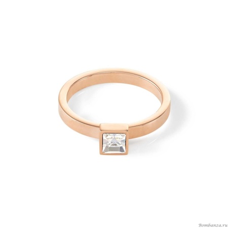 Кольцо Coeur de Lion, Crystal-Rose gold 19 мм, 0501/40-1822 60